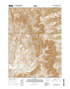 Sawtooth Mountain Wyoming Current topographic map, 1:24000 scale, 7.5 X 7.5 Minute, Year 2015