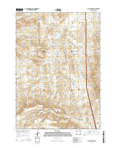 Schlicht Draw Wyoming Current topographic map, 1:24000 scale, 7.5 X 7.5 Minute, Year 2015