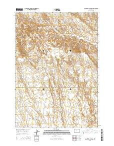 Schuster Flats NW Wyoming Current topographic map, 1:24000 scale, 7.5 X 7.5 Minute, Year 2015