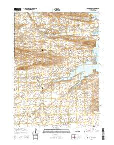 Seminoe Dam SW Wyoming Current topographic map, 1:24000 scale, 7.5 X 7.5 Minute, Year 2015