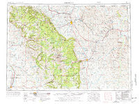 Sheridan Wyoming Historical topographic map, 1:250000 scale, 1 X 2 Degree, Year 1955