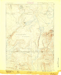 Shoshone Wyoming Historical topographic map, 1:125000 scale, 30 X 30 Minute, Year 1886