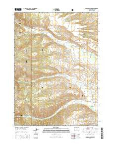 Springman Creek Wyoming Current topographic map, 1:24000 scale, 7.5 X 7.5 Minute, Year 2015