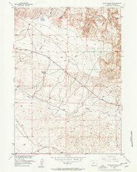 Squaw Butte NE Wyoming Historical topographic map, 1:24000 scale, 7.5 X 7.5 Minute, Year 1952