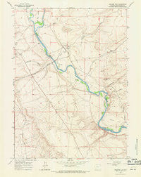Stevens Flat Wyoming Historical topographic map, 1:24000 scale, 7.5 X 7.5 Minute, Year 1961
