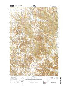 Strawberry Hill Wyoming Current topographic map, 1:24000 scale, 7.5 X 7.5 Minute, Year 2015