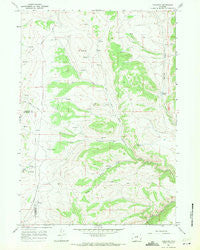 Tabletop Wyoming Historical topographic map, 1:24000 scale, 7.5 X 7.5 Minute, Year 1967