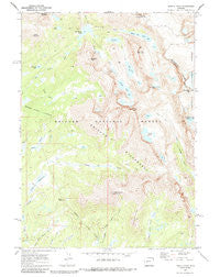 Temple Peak Wyoming Historical topographic map, 1:24000 scale, 7.5 X 7.5 Minute, Year 1969