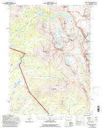 Temple Peak Wyoming Historical topographic map, 1:24000 scale, 7.5 X 7.5 Minute, Year 1991