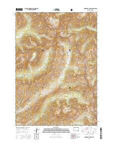Thorofare Buttes Wyoming Current topographic map, 1:24000 scale, 7.5 X 7.5 Minute, Year 2015