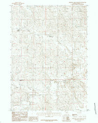 Threemile Creek Reservoir Wyoming Historical topographic map, 1:24000 scale, 7.5 X 7.5 Minute, Year 1984