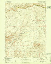 Tin Cup Mountain Wyoming Historical topographic map, 1:24000 scale, 7.5 X 7.5 Minute, Year 1952