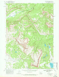 Togwotee Pass Wyoming Historical topographic map, 1:24000 scale, 7.5 X 7.5 Minute, Year 1965