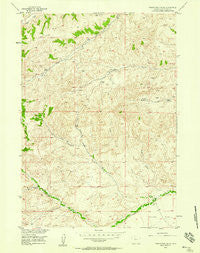 Twentyone Creek Wyoming Historical topographic map, 1:24000 scale, 7.5 X 7.5 Minute, Year 1956