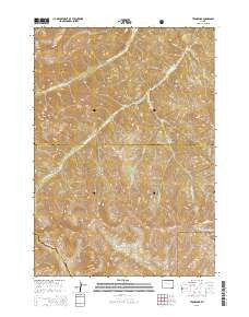 Twin Peaks Wyoming Current topographic map, 1:24000 scale, 7.5 X 7.5 Minute, Year 2015