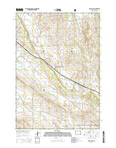 Upton East Wyoming Current topographic map, 1:24000 scale, 7.5 X 7.5 Minute, Year 2015