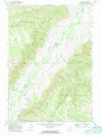 Valley Wyoming Historical topographic map, 1:24000 scale, 7.5 X 7.5 Minute, Year 1970