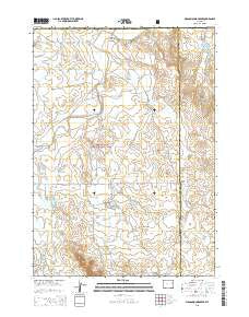 Wagonhound Creek Wyoming Current topographic map, 1:24000 scale, 7.5 X 7.5 Minute, Year 2015