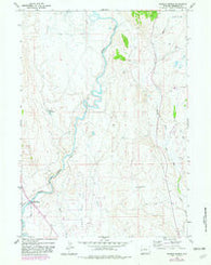 Warren Bridge Wyoming Historical topographic map, 1:24000 scale, 7.5 X 7.5 Minute, Year 1966