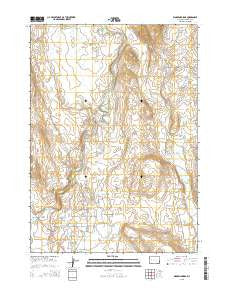 Warren Bridge Wyoming Current topographic map, 1:24000 scale, 7.5 X 7.5 Minute, Year 2015