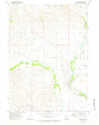 Webb Draw Wyoming Historical topographic map, 1:24000 scale, 7.5 X 7.5 Minute, Year 1970