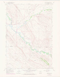 Weintz Draw Wyoming Historical topographic map, 1:24000 scale, 7.5 X 7.5 Minute, Year 1967
