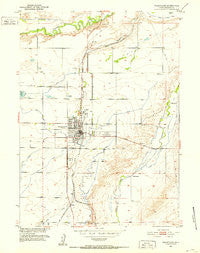 Wheatland Wyoming Historical topographic map, 1:24000 scale, 7.5 X 7.5 Minute, Year 1951