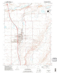 Wheatland Wyoming Historical topographic map, 1:24000 scale, 7.5 X 7.5 Minute, Year 1990