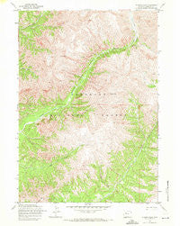 Wiggins Peak Wyoming Historical topographic map, 1:24000 scale, 7.5 X 7.5 Minute, Year 1969
