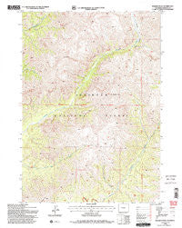 Wiggins Peak Wyoming Historical topographic map, 1:24000 scale, 7.5 X 7.5 Minute, Year 1991