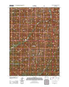 Wiggins Peak Wyoming Historical topographic map, 1:24000 scale, 7.5 X 7.5 Minute, Year 2012