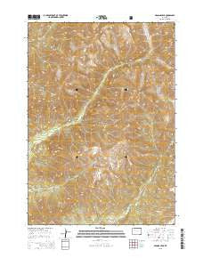 Wiggins Peak Wyoming Current topographic map, 1:24000 scale, 7.5 X 7.5 Minute, Year 2015