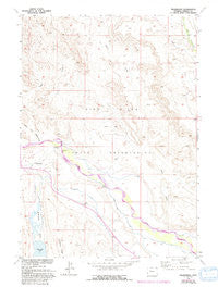 Wilderness Wyoming Historical topographic map, 1:24000 scale, 7.5 X 7.5 Minute, Year 1952