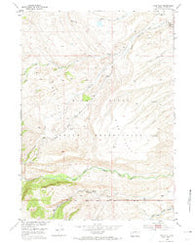 Wise Flat Wyoming Historical topographic map, 1:24000 scale, 7.5 X 7.5 Minute, Year 1952
