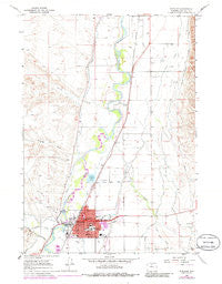 Worland Wyoming Historical topographic map, 1:24000 scale, 7.5 X 7.5 Minute, Year 1967