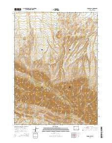 Youngs Pass Wyoming Current topographic map, 1:24000 scale, 7.5 X 7.5 Minute, Year 2015