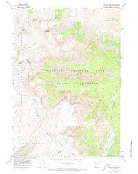 Younts Peak Wyoming Historical topographic map, 1:24000 scale, 7.5 X 7.5 Minute, Year 1970