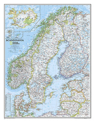 Buy map Scandinavia [classic, tubed]