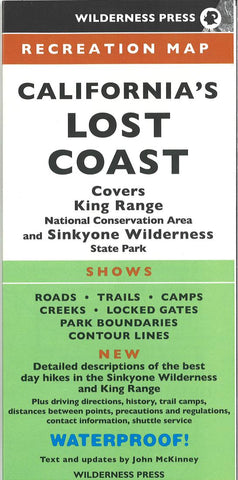 Buy map Californias Lost Coast : covers King Range National Conservation Area and Sinkyone Wilderness State Park
