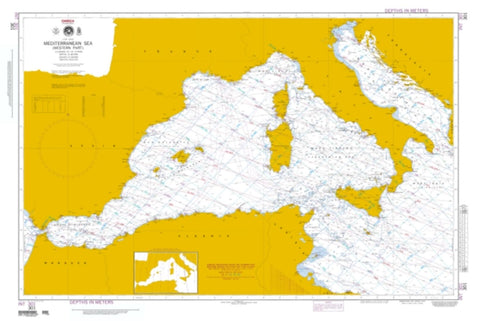 Buy map Mediterranean Sea - Western Part (Omega) (NGA-301-1) by National Geospatial-Intelligence Agency