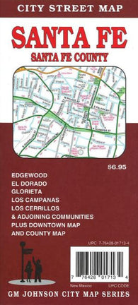 Buy map Santa Fe and Santa Fe County, New Mexico by GM Johnson