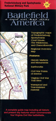 Buy map Fredericksburg and Spotsylvania National Military Park #106 by Trailhead Graphics, Inc.