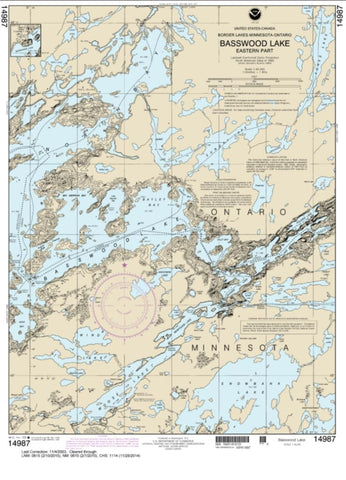 Buy map Basswood Lake, Eastern Part (14987-9) by NOAA