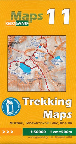 Buy map Mukhuri, Tobavarchkhili Lake, Khaishi  - Georgia trekking map sheet 11