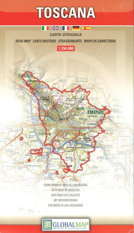 Buy map Tuscany, Italy by Litografia Artistica Cartografica