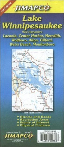 Buy map Lake Winnipesaukee, New Hampshire by Jimapco