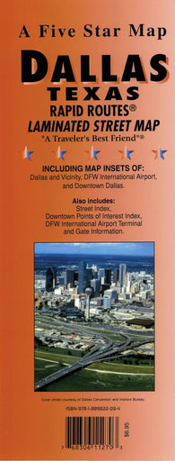 Buy map Dallas : Texas : Rapid Routes : laminated street map