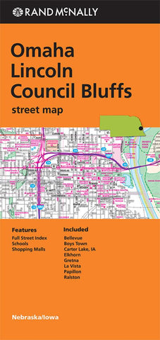 Buy map Omaha and Lincoln, Nebraska by Rand McNally