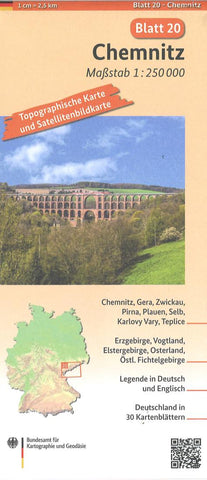 Buy map Chemnitz 1:250 000, blatt 20