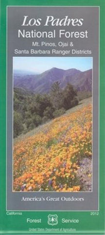 Buy map Mt. Pinos, Ojai & Santa Barbara Ranger Districts Map - Los Padres National Forest Map